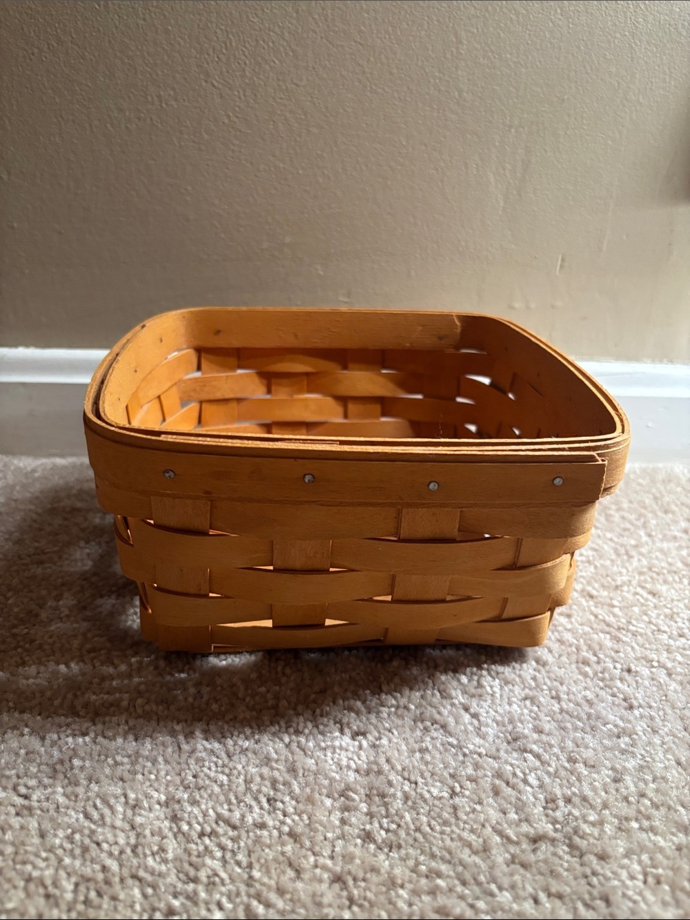 Longaberger Natural Woven Storage Basket - Honey Brown